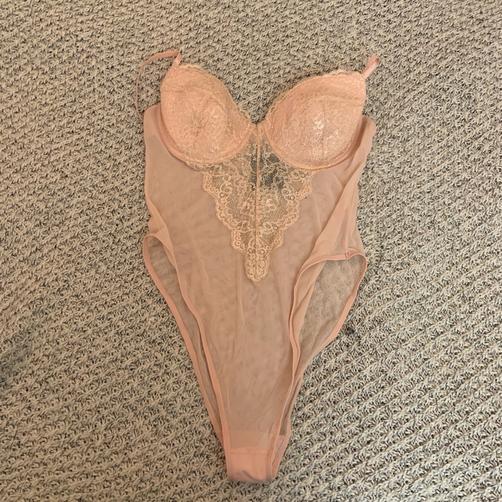 Blush Pink Mesh Bodysuit